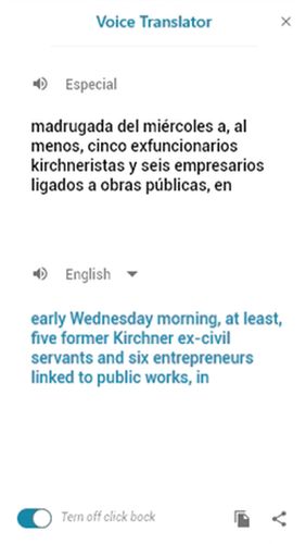 Скріншот програми Translate voice на Андроїд телефон або планшет.