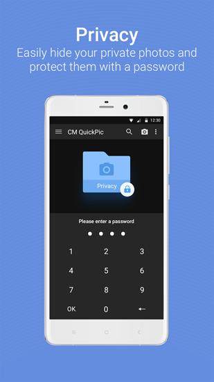 Screenshots of QuickPic Gallery program for Android phone or tablet.