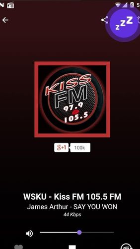 Screenshots des Programms Radio FM für Android-Smartphones oder Tablets.