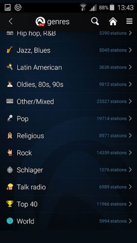 Aplicativo Audials Radio para Android, baixar grátis programas para celulares e tablets.