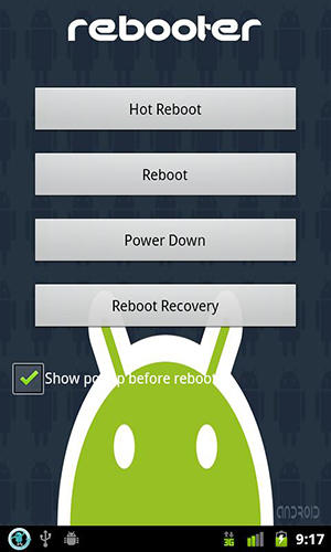 Baixar grátis Rebooter para Android. Programas para celulares e tablets.