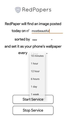 Screenshots of RedPapers - Auto wallpapers for reddit program for Android phone or tablet.