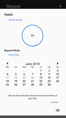 Додаток Repeat habit - Habit tracker for goals для Андроїд, скачати безкоштовно програми для планшетів і телефонів.