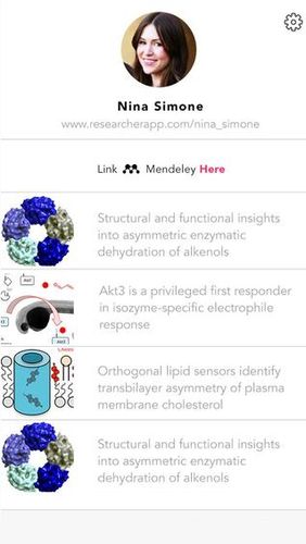 Capturas de tela do programa Researcher: Academic journals reader app em celular ou tablete Android.