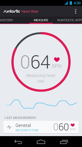 Aplicativo Runtastic heart rate para Android, baixar grátis programas para celulares e tablets.
