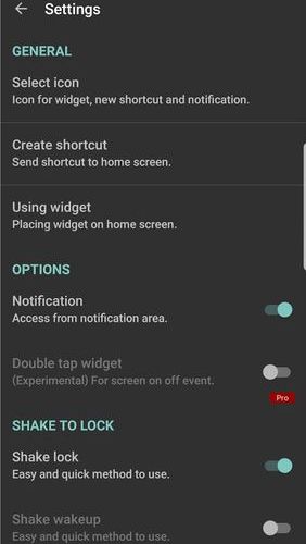 Screenshots des Programms Screen lock für Android-Smartphones oder Tablets.
