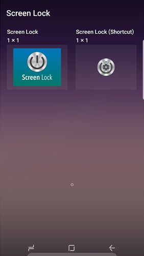 アンドロイドの携帯電話やタブレット用のプログラムScreen lock のスクリーンショット。