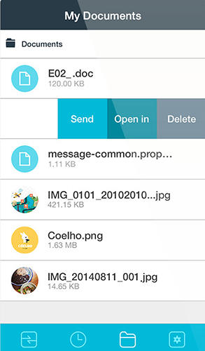 Les captures d'écran du programme File Explorer FX pour le portable ou la tablette Android.