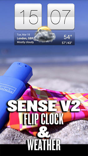 Download Sense v2 flip clock and weather for Android phones and tablets.