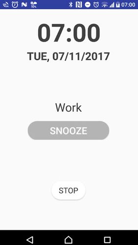 Скріншот програми Simple alarm на Андроїд телефон або планшет.