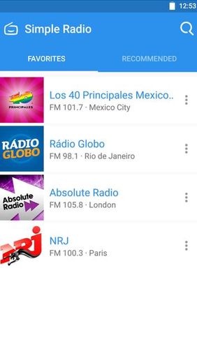 Baixar grátis Simple radio - Free live FM AM para Android. Programas para celulares e tablets.