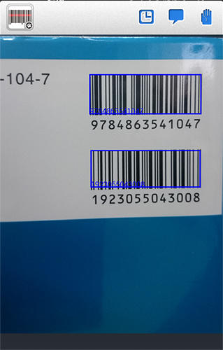 Screenshots of QR code: Barcode scanner program for Android phone or tablet.