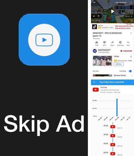 Бесплатно скачать программу Skip ads на Андроид телефоны и планшеты.