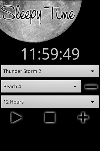 Capturas de pantalla del programa Sleepy time para teléfono o tableta Android.