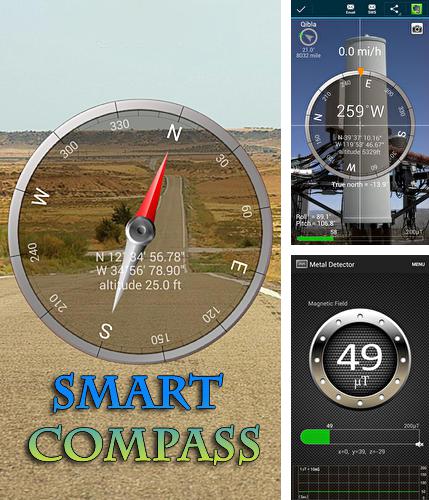 アンドロイド用のプログラム Handy photo のほかに、アンドロイドの携帯電話やタブレット用の Smart compass を無料でダウンロードできます。