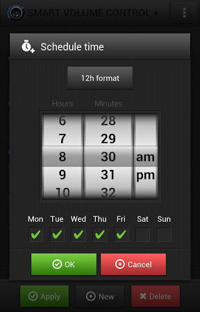 Screenshots of Smart volume control+ program for Android phone or tablet.