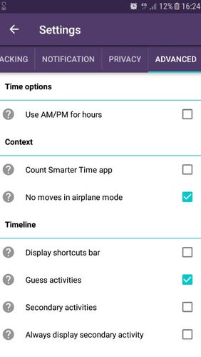 アンドロイドの携帯電話やタブレット用のプログラムSmarter time - Time management のスクリーンショット。