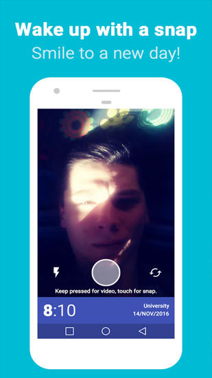 Baixar grátis Snap Me Up: Selfie Alarm Clock para Android. Programas para celulares e tablets.