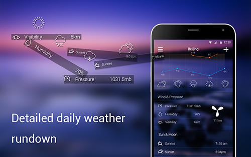 アンドロイド用のアプリSolo weather 。タブレットや携帯電話用のプログラムを無料でダウンロード。