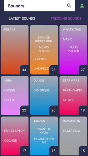 Télécharger gratuitement Soundrs pour Android. Programmes sur les portables et les tablettes.