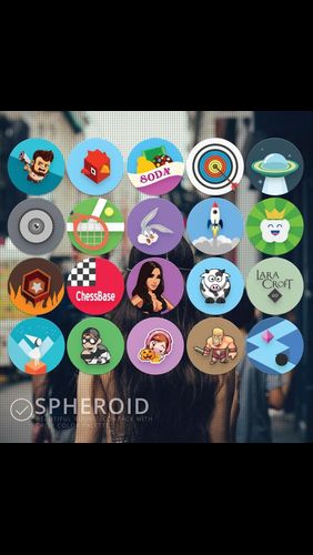 Screenshots of Spheroid icon program for Android phone or tablet.