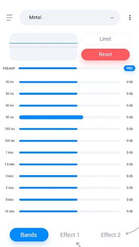 Les captures d'écran du programme KM player pour le portable ou la tablette Android.