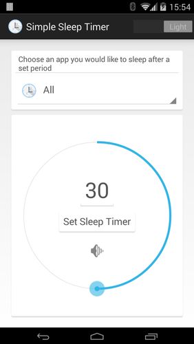 Descargar gratis Super simple sleep timer para Android. Programas para teléfonos y tabletas.