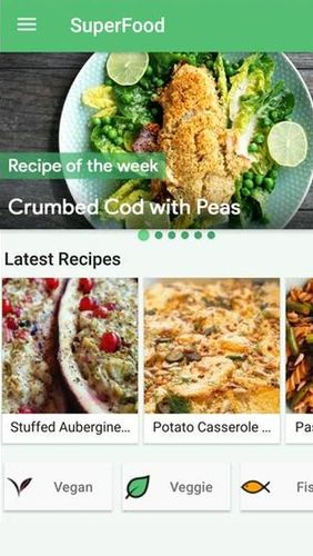 Descargar gratis SuperFood - Healthy Recipes para Android. Programas para teléfonos y tabletas.