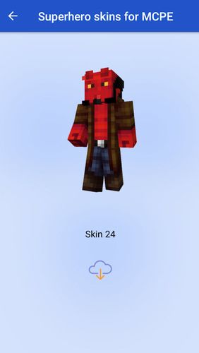 Superhero skins for MCPE app for Android, download programs for phones and tablets for free.