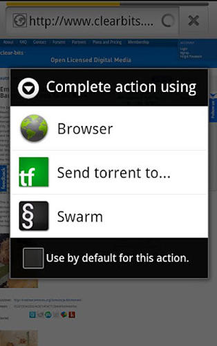 Swarm torrent client