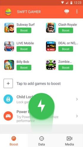 Descargar gratis Swift gamer – Game boost, speed para Android. Programas para teléfonos y tabletas.