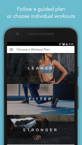 Capturas de tela do programa Sworkit: Personalized Workouts em celular ou tablete Android.