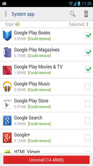 System App Remover app for Android, download programs for phones and tablets for free.