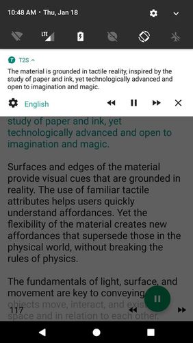 Aplicación T2S: Text to voice - Read aloud para Android, descargar gratis programas para tabletas y teléfonos.