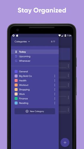 Screenshots des Programms Taskful: The smart to-do list für Android-Smartphones oder Tablets.