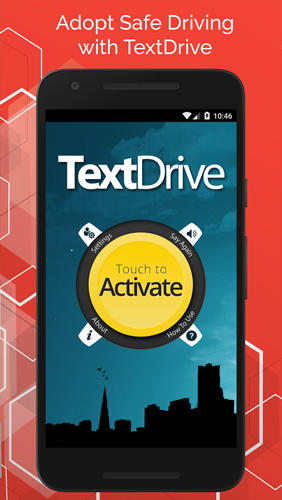 Безкоштовно скачати Text Drive: No Texting While Driving на Андроїд. Програми на телефони та планшети.