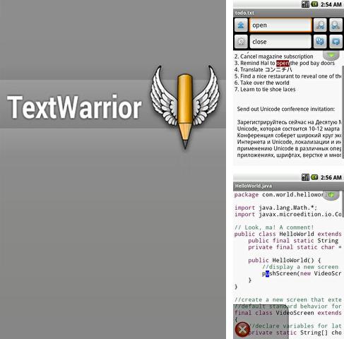 Además del programa Email exchange + by MailWise para Android, podrá descargar Text Warrior para teléfono o tableta Android.