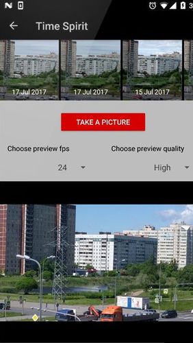 Скріншот програми Time Spirit: Time lapse camera на Андроїд телефон або планшет.