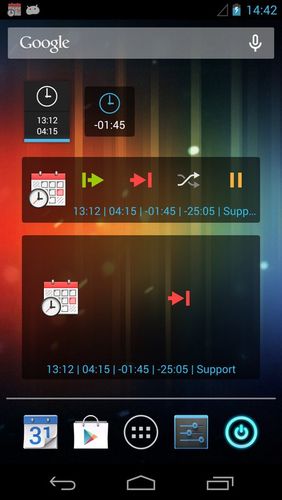 Screenshots des Programms Time recording - Timesheet app für Android-Smartphones oder Tablets.