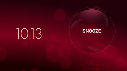 Les captures d'écran du programme Timely alarm clock pour le portable ou la tablette Android.