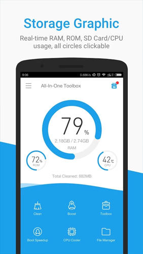 Télécharger gratuitement Toolbox: All In One pour Android. Programmes sur les portables et les tablettes.