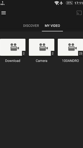 Screenshots des Programms TPlayer - All format video player für Android-Smartphones oder Tablets.