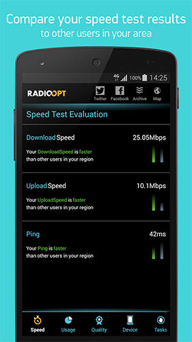 Screenshots des Programms Traffic monitor für Android-Smartphones oder Tablets.