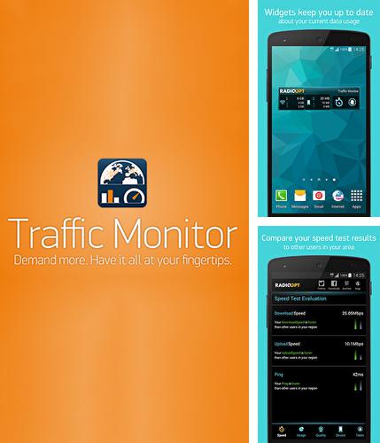 アンドロイド用のプログラム Tiny apps のほかに、アンドロイドの携帯電話やタブレット用の Traffic monitor を無料でダウンロードできます。