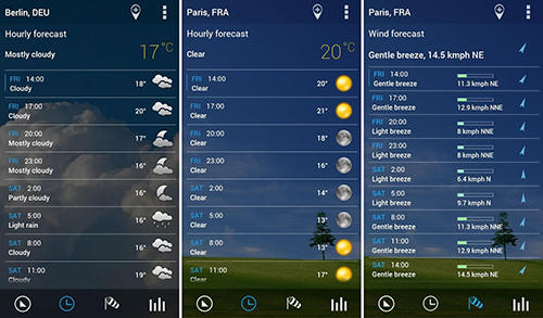 Descargar gratis Transparent clock and weather para Android. Programas para teléfonos y tabletas.