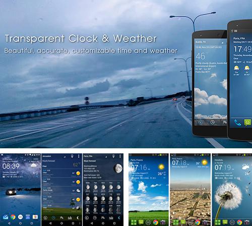 Baixar grátis Transparent clock and weather apk para Android. Aplicativos para celulares e tablets.