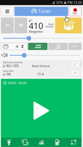 Die App Tuner and metronome für Android, Laden Sie kostenlos Programme für Smartphones und Tablets herunter.