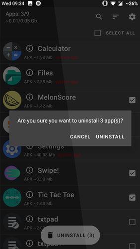 アンドロイド用のアプリUnApp - Easy uninstall multiple apps 。タブレットや携帯電話用のプログラムを無料でダウンロード。