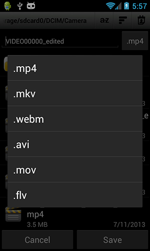 Screenshots des Programms Video toolbox editor für Android-Smartphones oder Tablets.