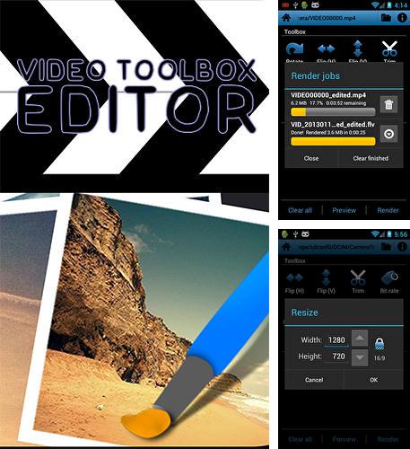 Télécharger gratuitement Editeur vidéo: Kit d'outils  pour Android. Application sur les portables et les tablettes.